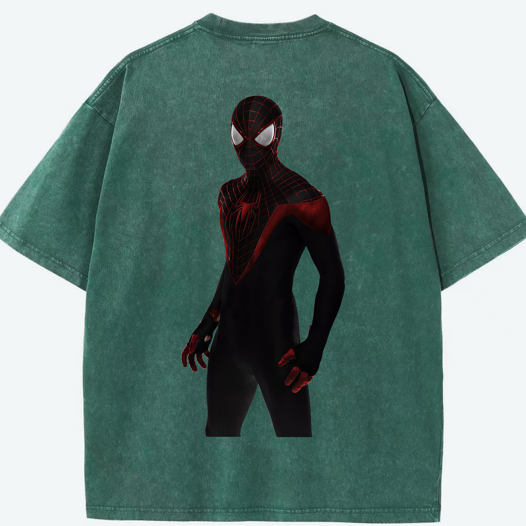 （画像用） Spider Man スパイダーマン 綿100% ヴィンテージ風 半袖Tシャツ（背面プリント）
